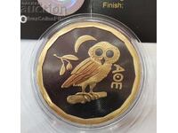 Silver 1 oz Athenian Owl 2024 Saint Helena Gold Black Empire