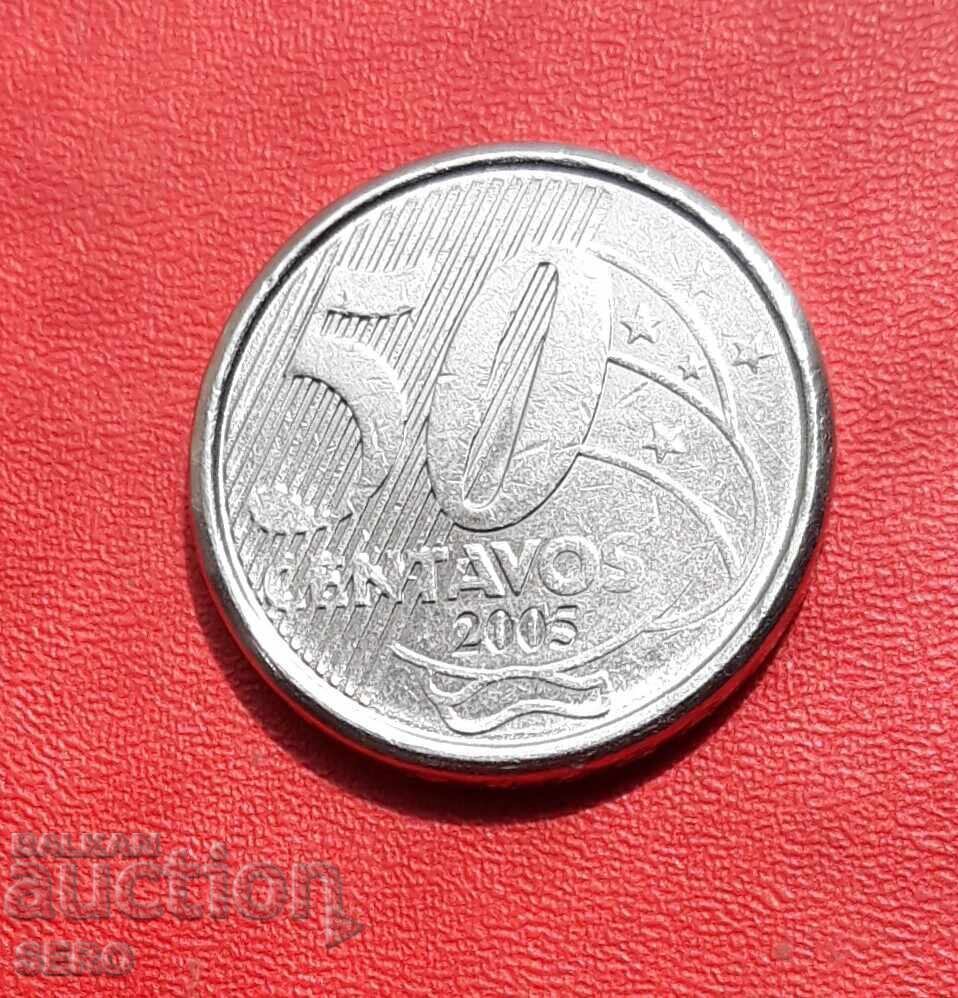 Brazil-50 centavos 2005 Brazil-50 centavos 2005