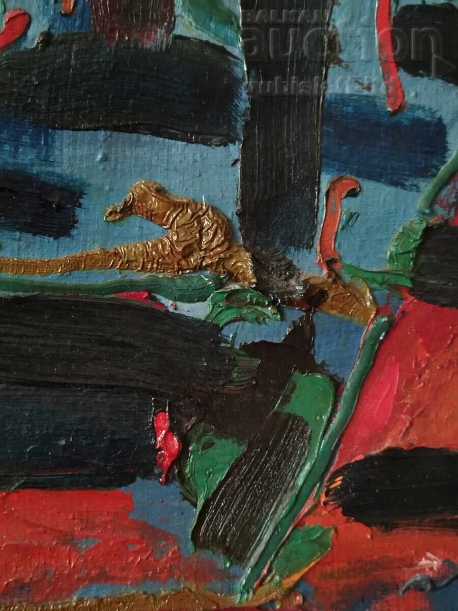 Delivery of Painting "Rain in Thebes", artist Petar Zhelev, 1990 Delivery of Painting "Rain in Thebes", artist Petar Zhelev, 1990