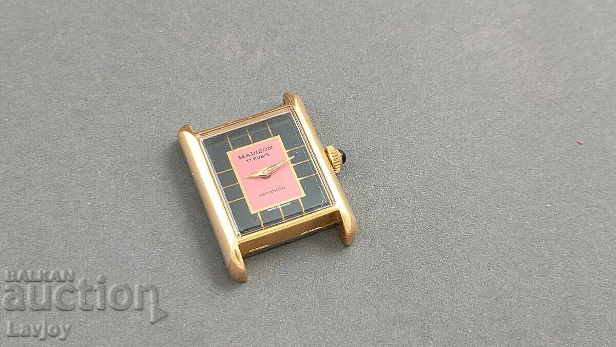 Madison ceas de mână de damă placat cu aur, de colecție 2 - 6