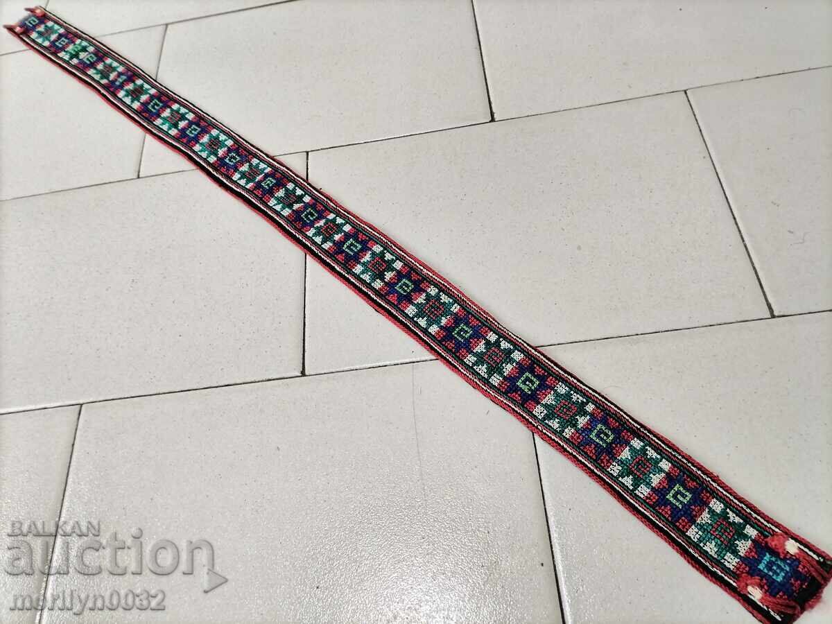 Δημοπρασία Παλιό χειροποίητο κεντημένο ζωνάκι, ζώνη, πόρπη, παραδοσιακή φορεσιά