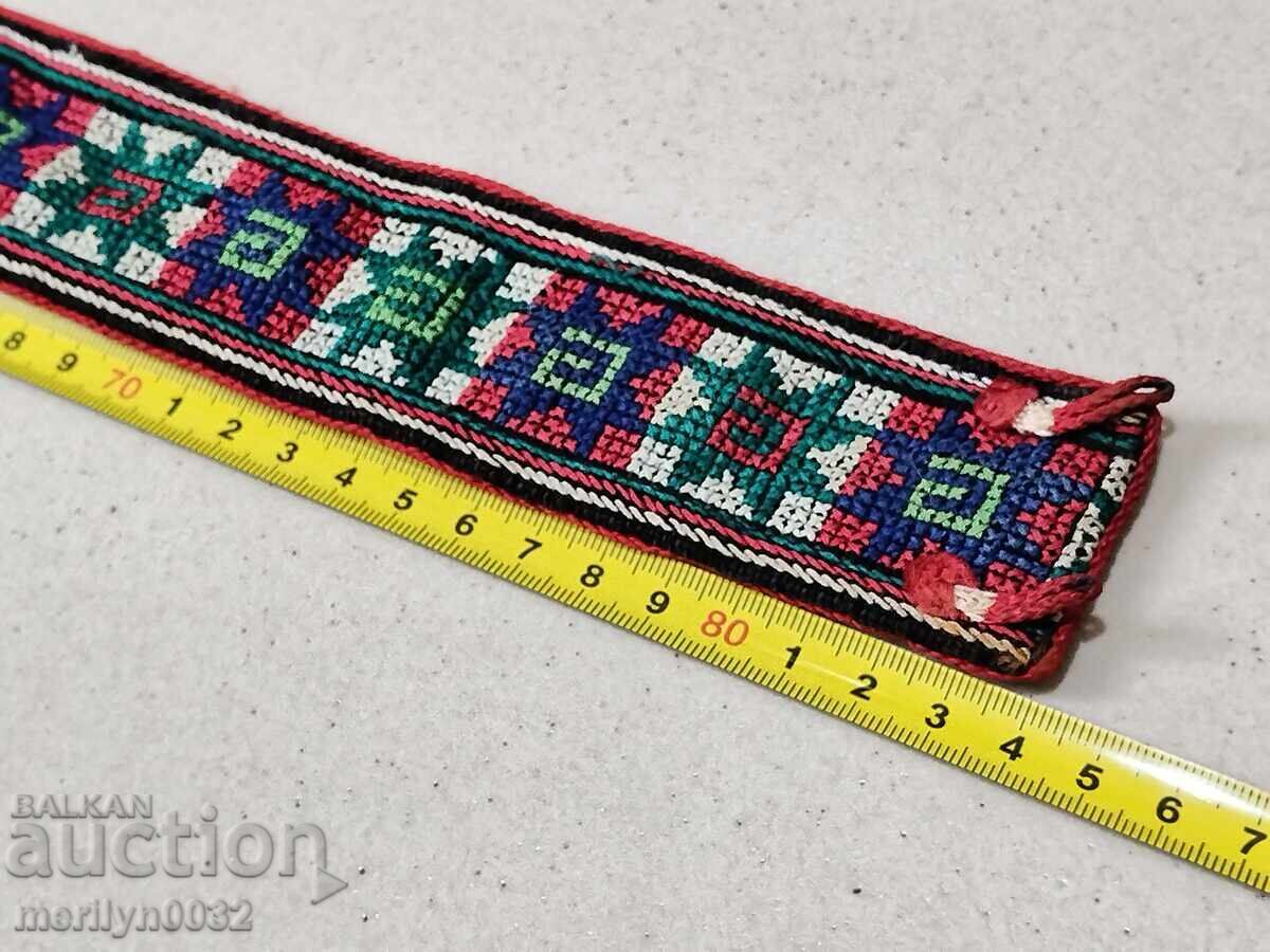 Παράδοση Παλιό χειροποίητο κεντημένο ζωνάκι, ζώνη, πόρπη, παραδοσιακή φορεσιά