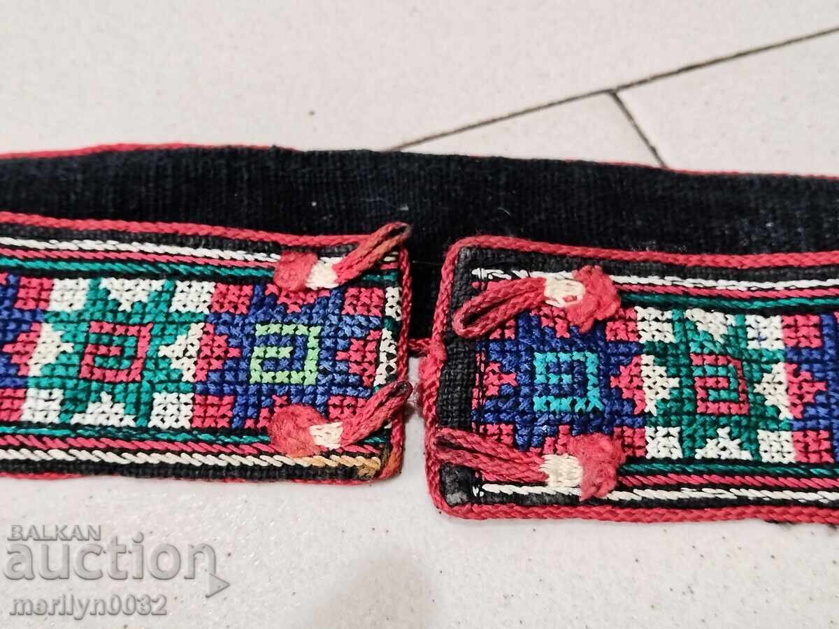 Παλιό χειροποίητο κεντημένο ζωνάκι, ζώνη, πόρπη, παραδοσιακή φορεσιά - 6