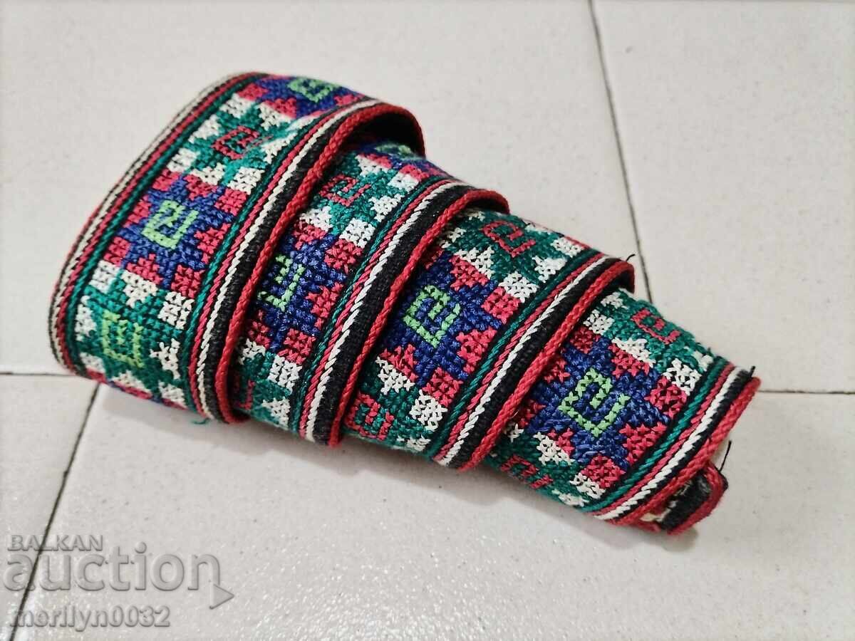 Παλιό χειροποίητο κεντημένο ζωνάκι, ζώνη, πόρπη, παραδοσιακή φορεσιά