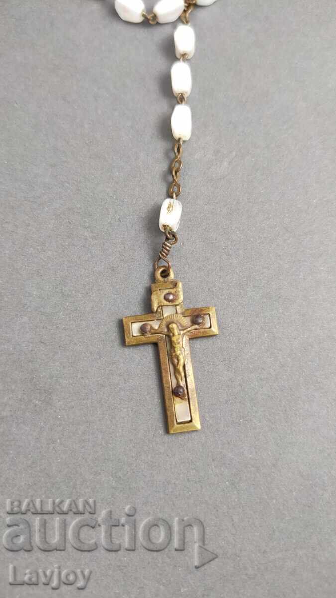 Παλιό ασημένιο κολιέ με σταυρό Παλιό ασημένιο κολιέ με σταυρό