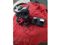 Genesis game with steering wheel and pedals