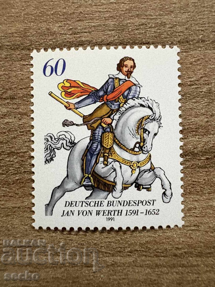 Γερμανία - 400 γρ. από τον θάνατο του Γιαν φον Βερτ...(1991) MNH