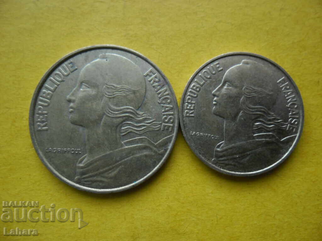 10 и 20 сантима 1994  г. Франция с цена 0.50 лв. | € 0.26