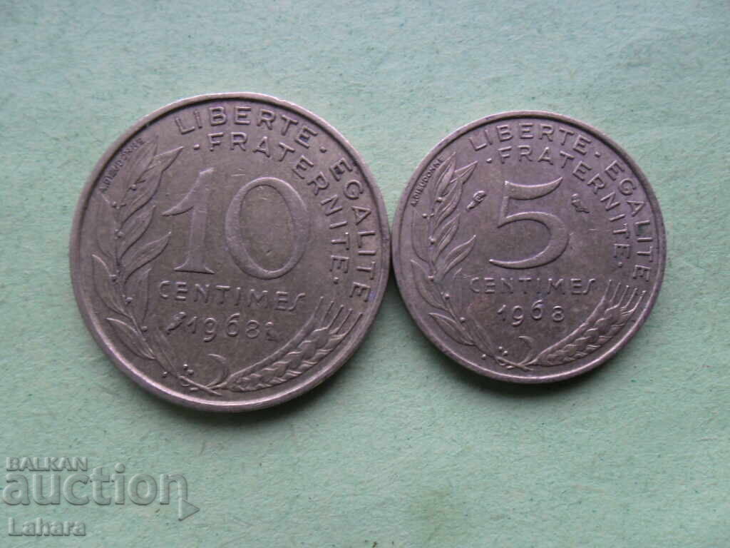 5 și 10 centime 1968 Franța