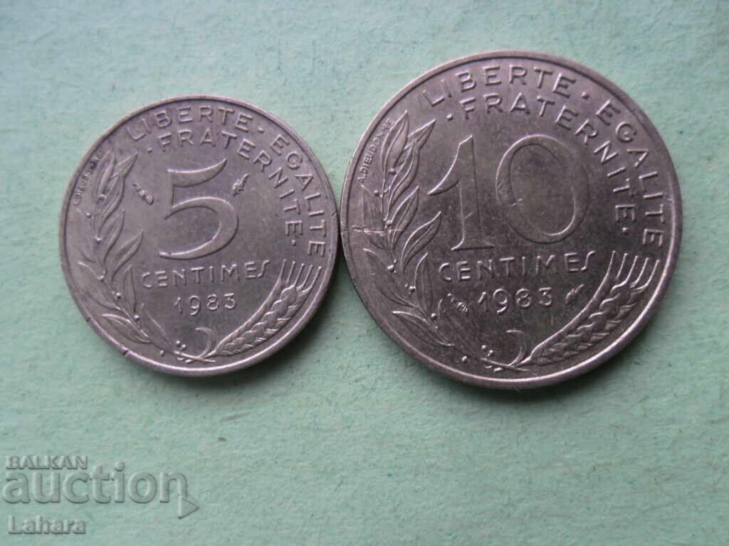 5 και 10 λεπτά 1983 Γαλλία