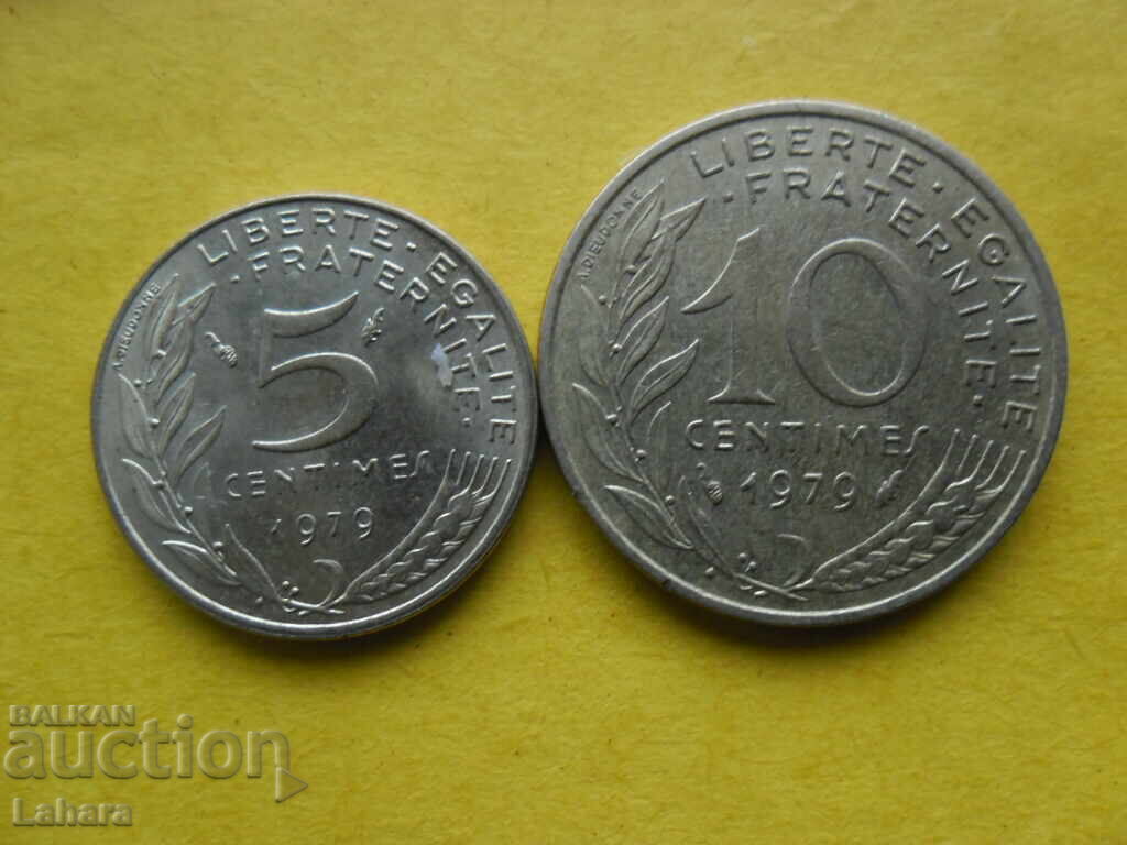 5 и 10 сантима 1979  г. Франция