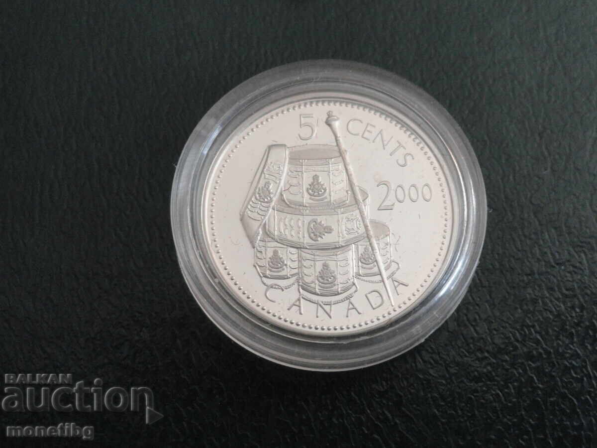 Canada 2000 - 5 cenți ''Les Voltigeurs de Québec'' Proof - 5