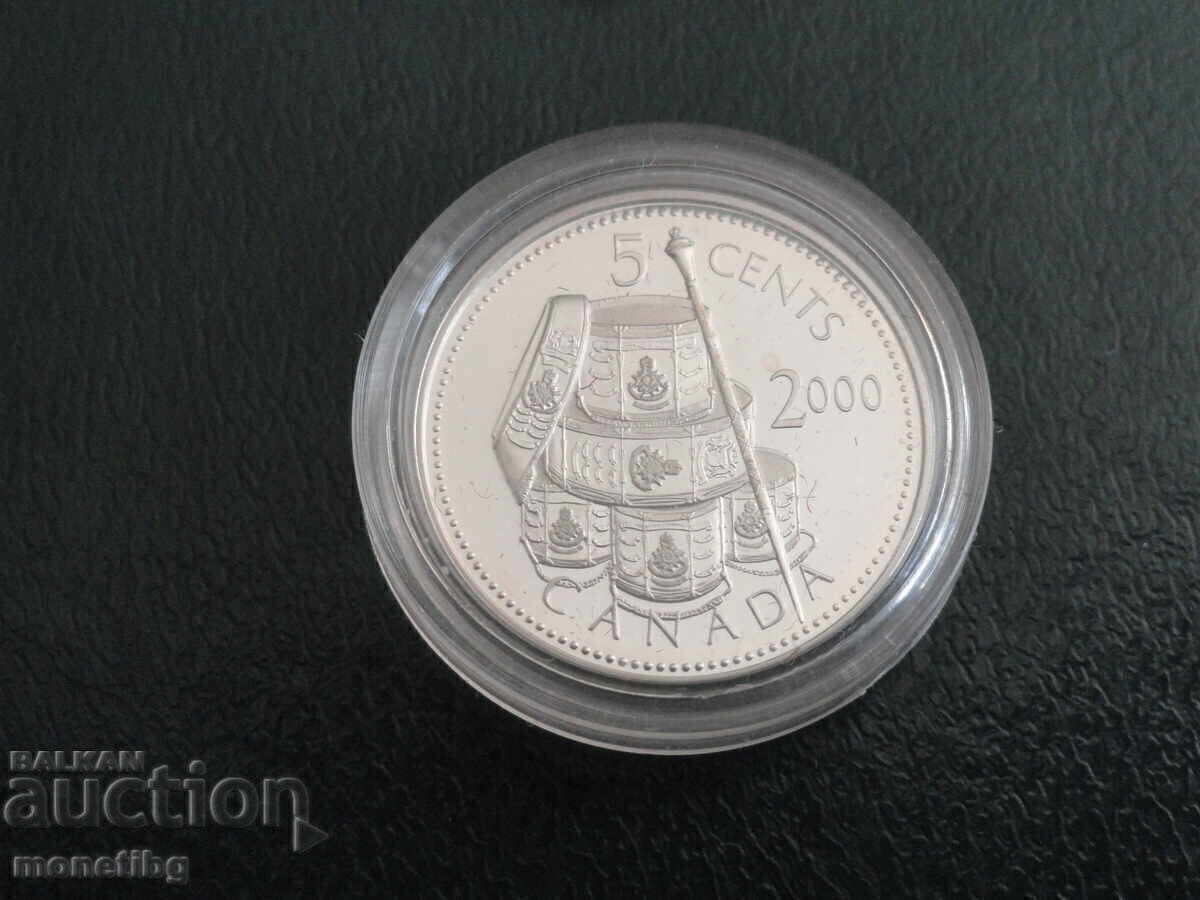 Καναδάς 2000 - 5 σεντ "Les Voltigeurs de Québec" Proof Ag