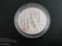 Канада 2001г. - 5 цента ''125г. Кралски военен колеж'' Proof