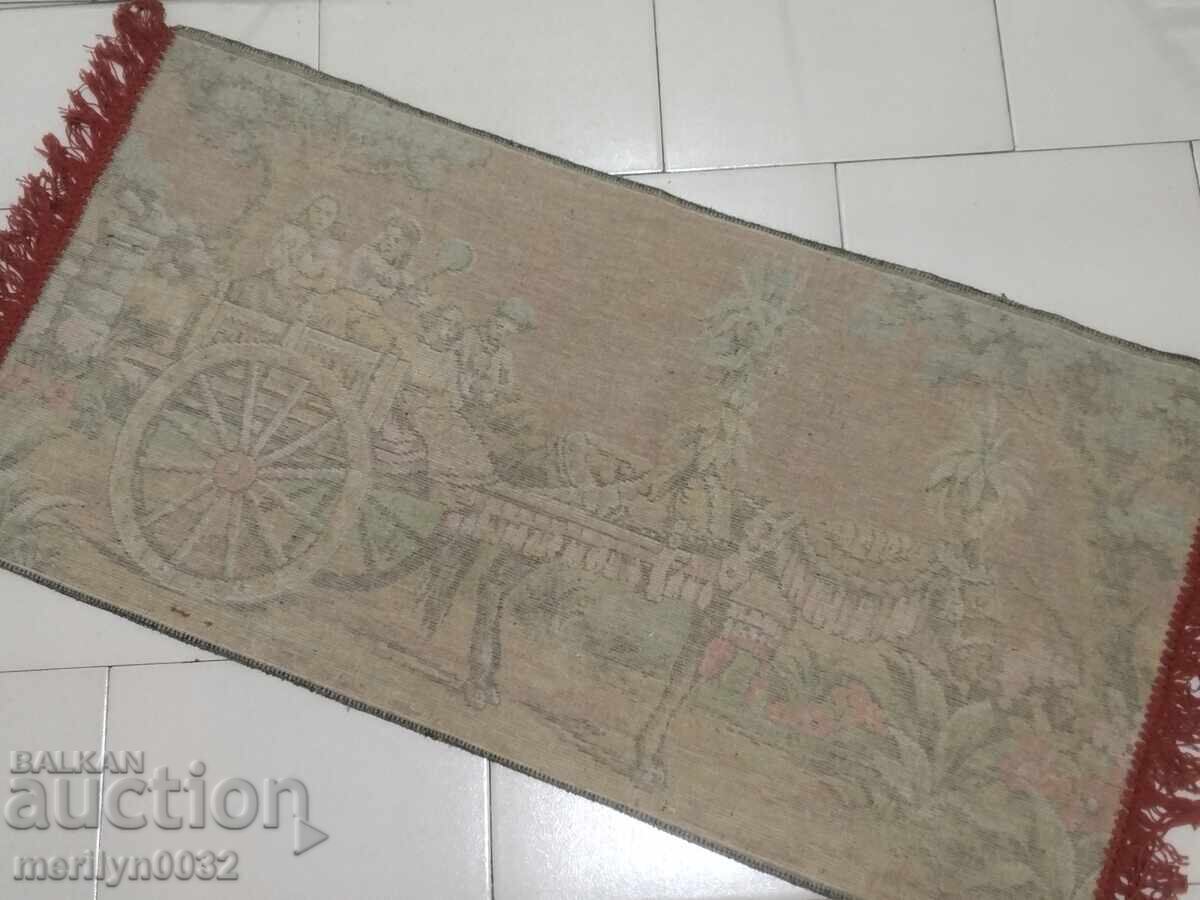 Old plush wall carpet, rug, panel, carpet picture with price 69.50 BGN | € 35.53