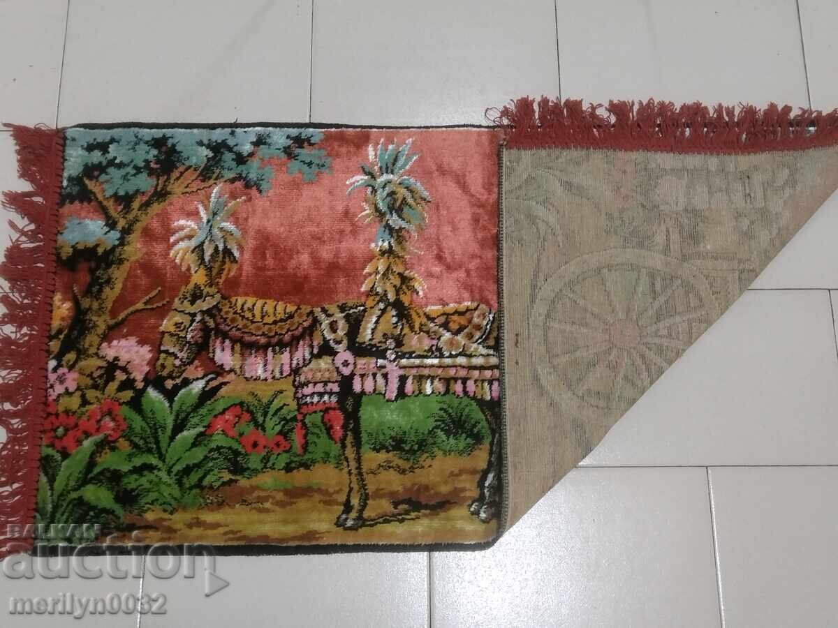 Delivery of Old plush wall carpet, rug, panel, carpet picture