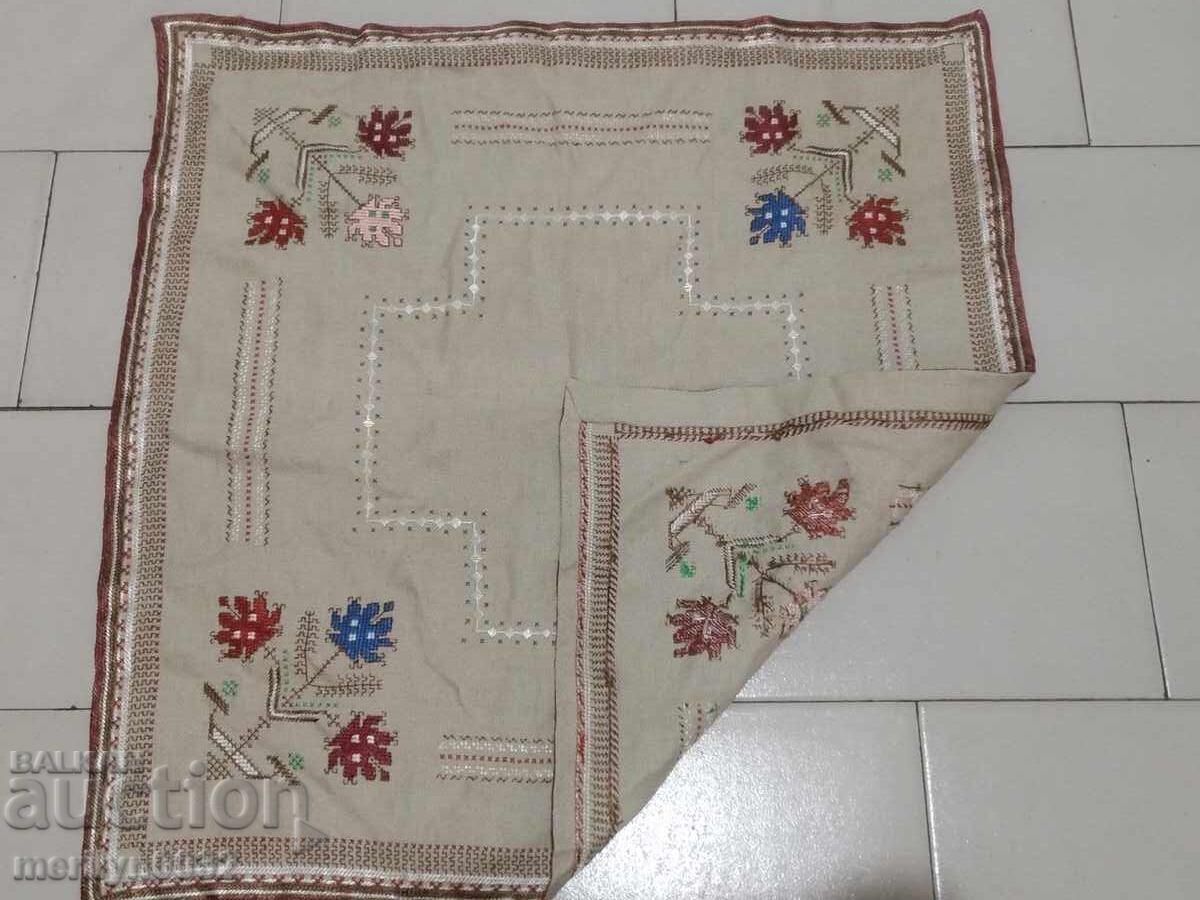 Old embroidered check, tablecloth, milo, Bulgarian embroidery with price 41.00 BGN | € 20.96