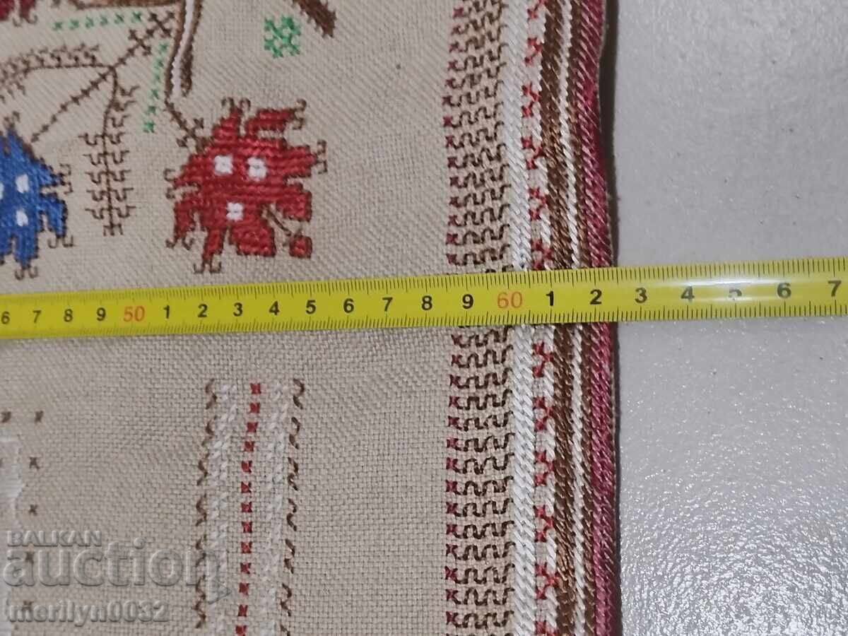 Old embroidered check, tablecloth, milo, Bulgarian embroidery - 5