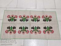 Old square colorful print USSR tablecloth