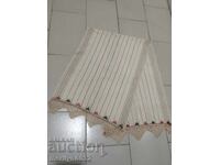 Old fringed cloth with lace, knitting, fringe with embroidery
