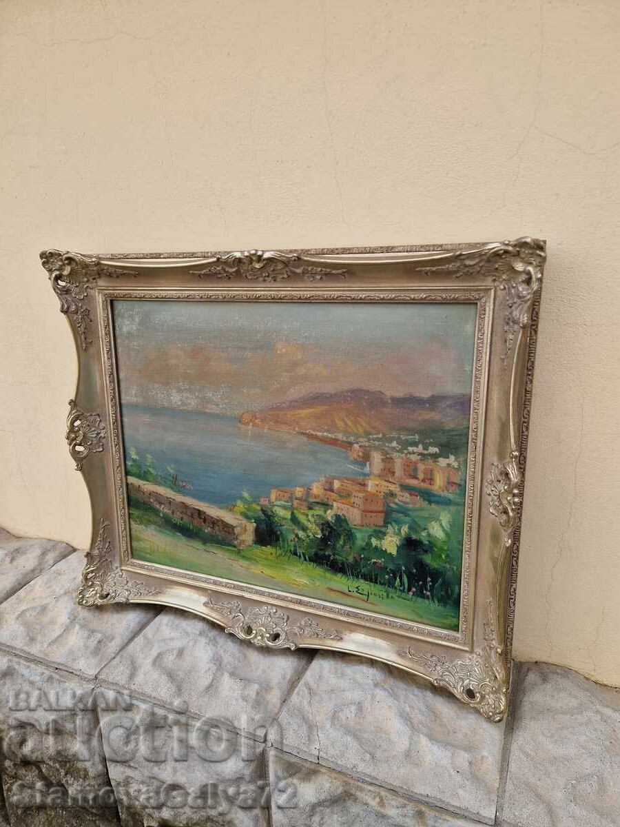 Veche minunată pictură antică în ulei - 7