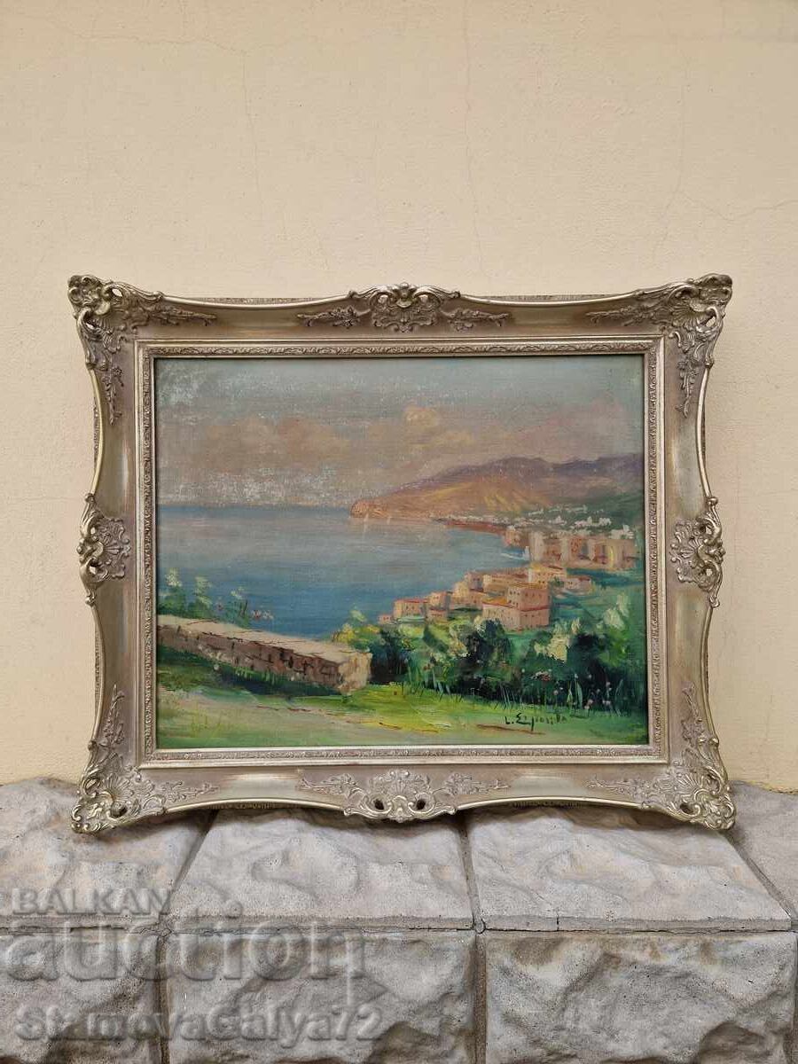 Veche minunată pictură antică în ulei