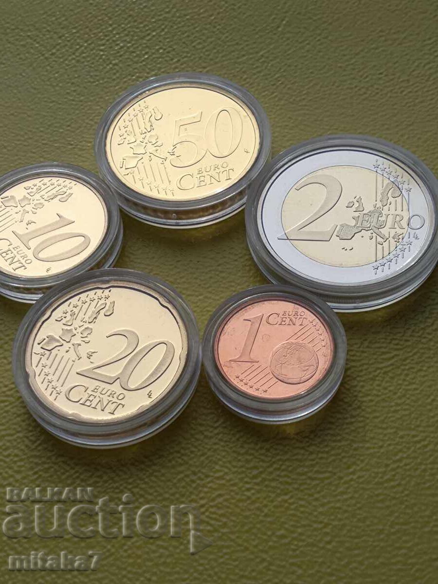 Лот евро монети 1999 година, Нидерландия с цена 19.00 лв. | € 9.71