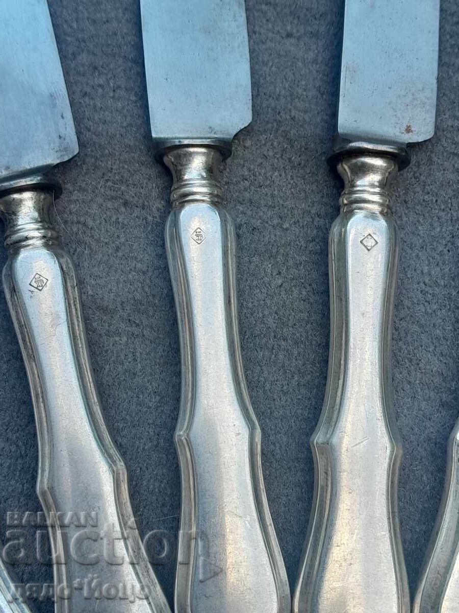 Delivery of Berndorf 100 year old 8 pieces Alpaca Silver heavily silver-plated