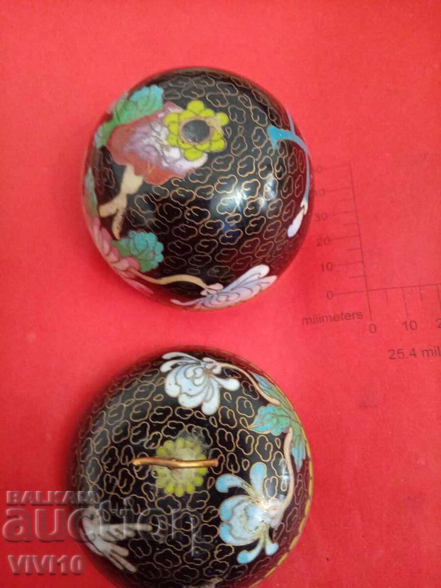 Licitație Cutie veche de bijuterii, email, cloisonné