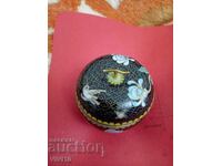 Cutie veche de bijuterii, email, cloisonné
