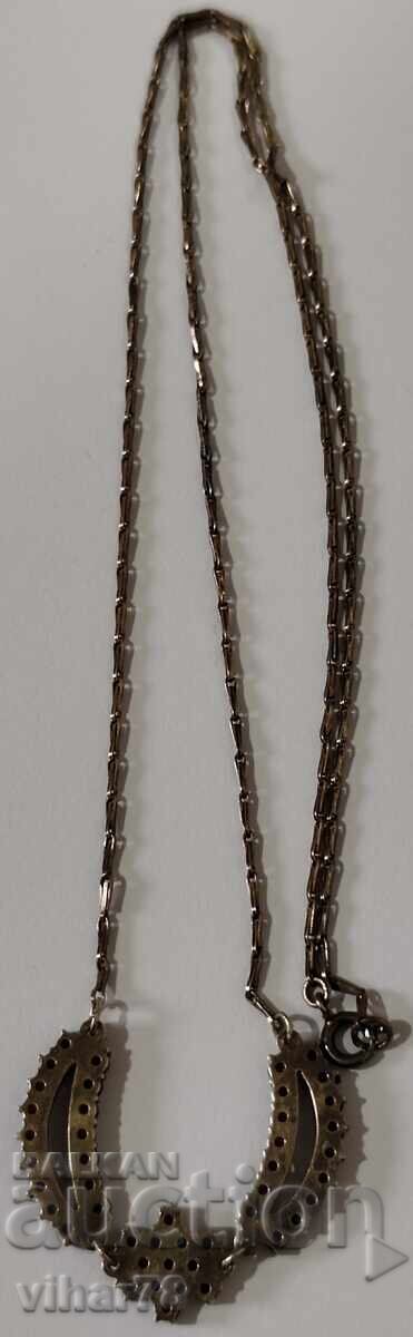 Colier de argint cu granate - 7