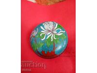 Cutie veche de bijuterii, email, cloisonné