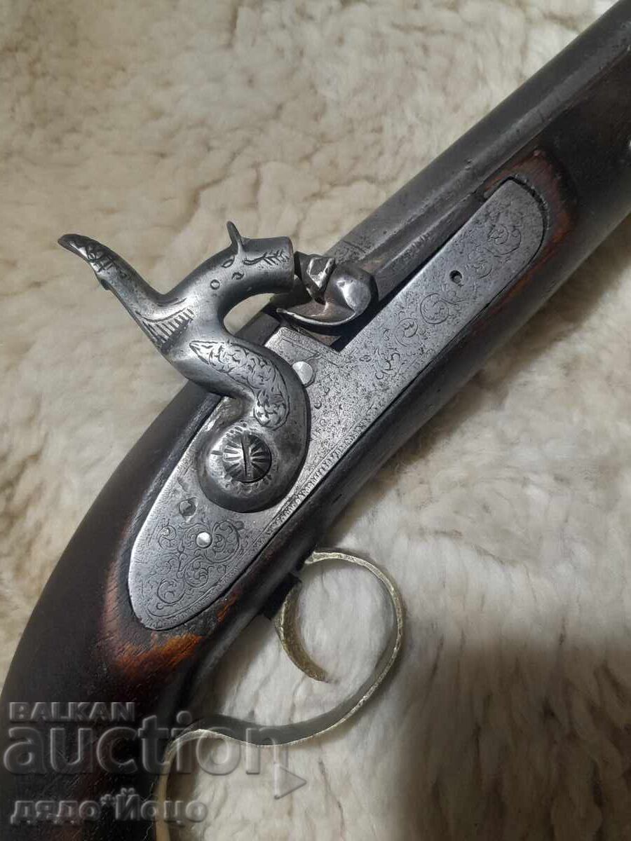 Pistol cu capsule balcanic otoman, mecanism funcțional cu preț € 501.07 | 980.01 BGN