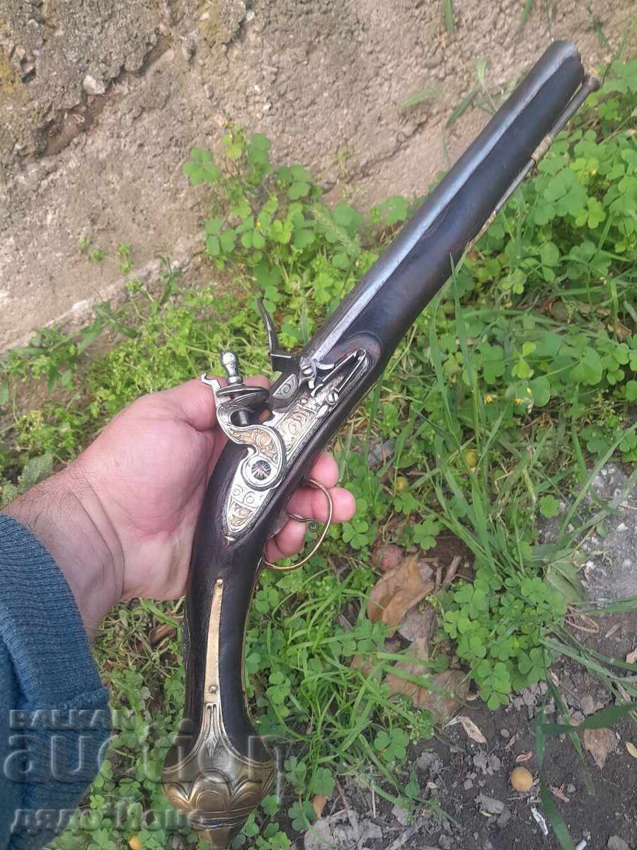 Unique Ottoman Balkan Flintlock Pistol Working Mechanism