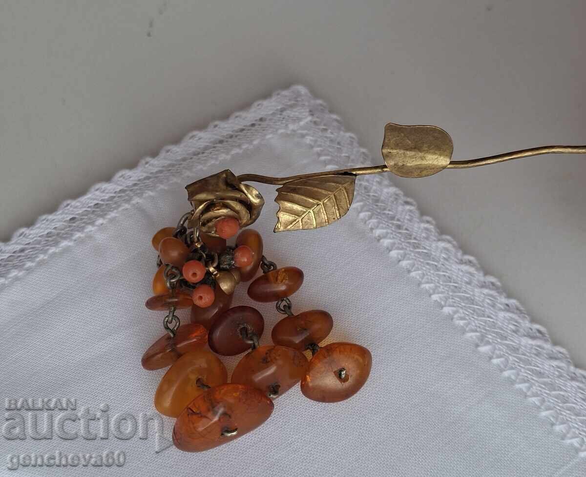 Ac de păr cu chihlimbar natural baltic - 5