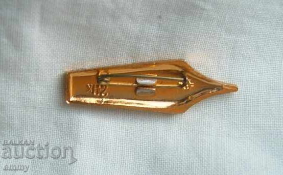Auction  USSR Badge - Mikhail Sholokhov, Writer