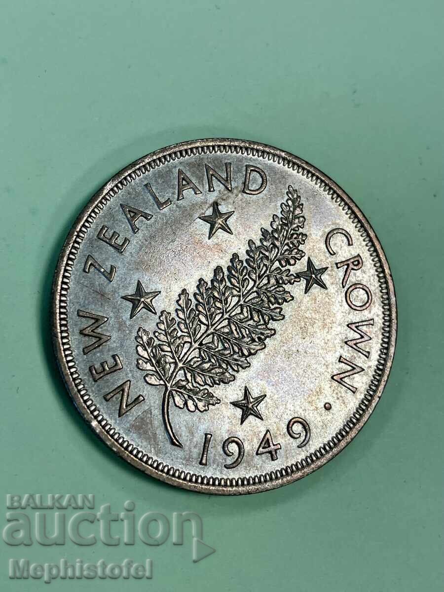 1 Crown 1949, New Zealand - Silver Coin