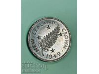 1 Crown 1949, New Zealand - Silver Coin
