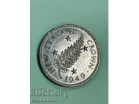 1 Crown 1949, New Zealand - Silver Coin