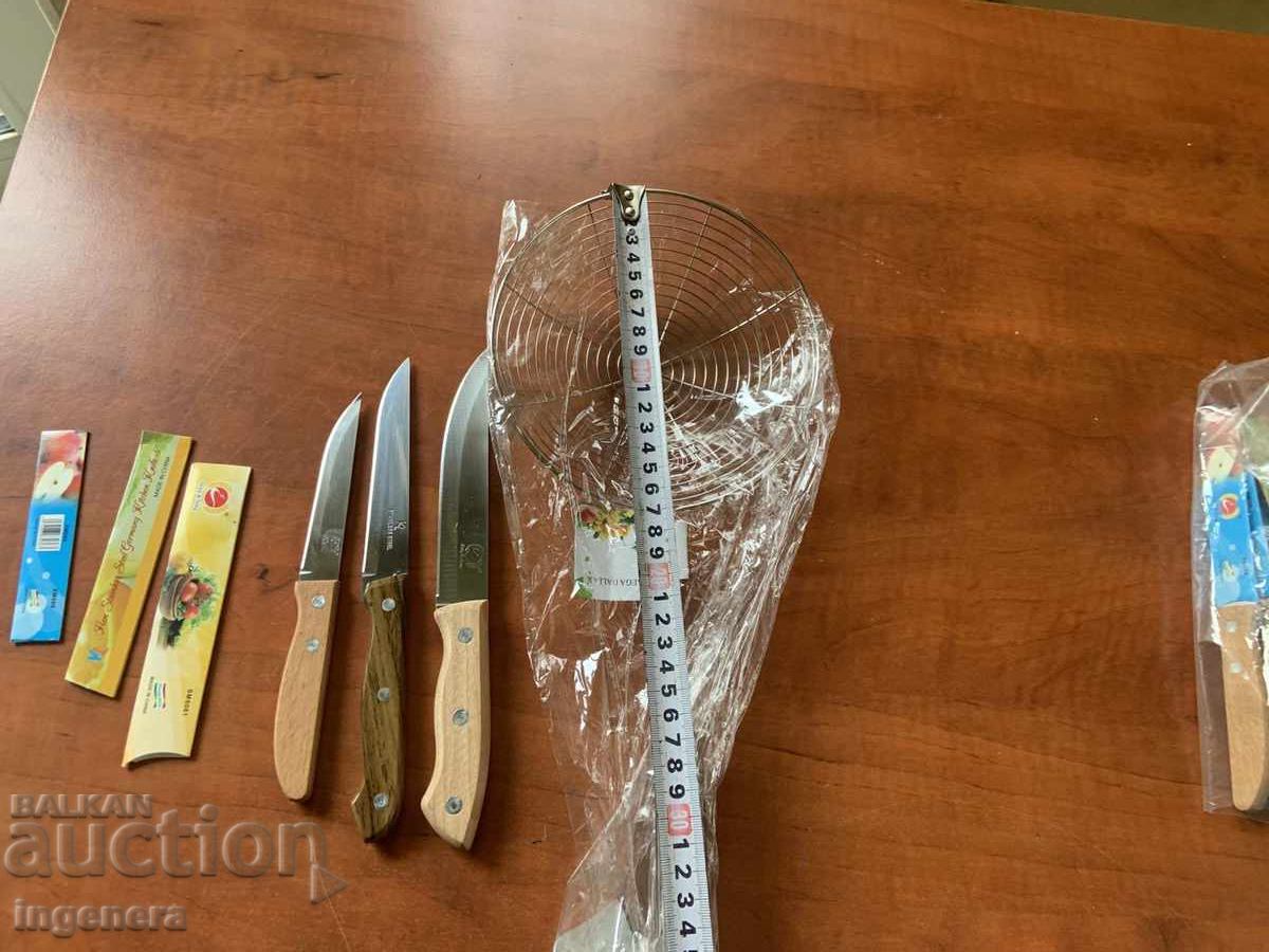 LOT CUȚITE - 3 BUC. ȘI STROCHIN - NOU cu preț 11.00 BGN | € 5.62