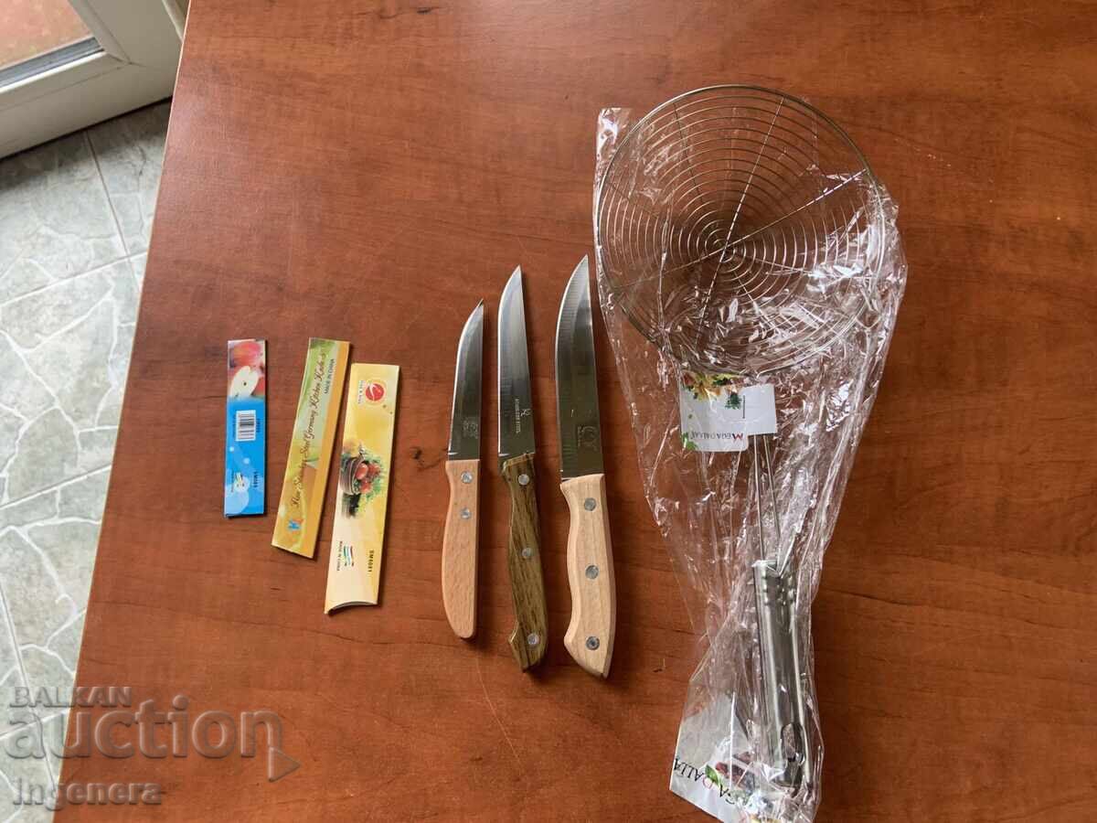 LOT CUȚITE - 3 BUC. ȘI STROCHIN - NOU