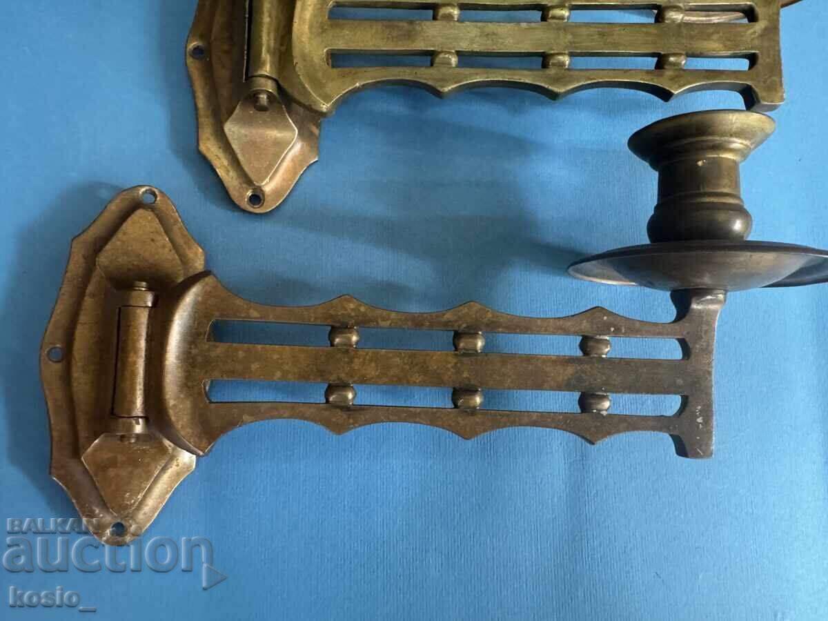 Set of brass piano candlesticks with price 180.00 BGN | € 92.03