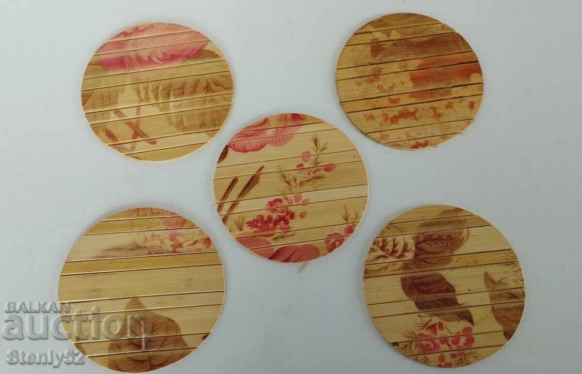 Μπαμπού σουβέρ για φλιτζάνια, κούπες με Φ 10 εκ