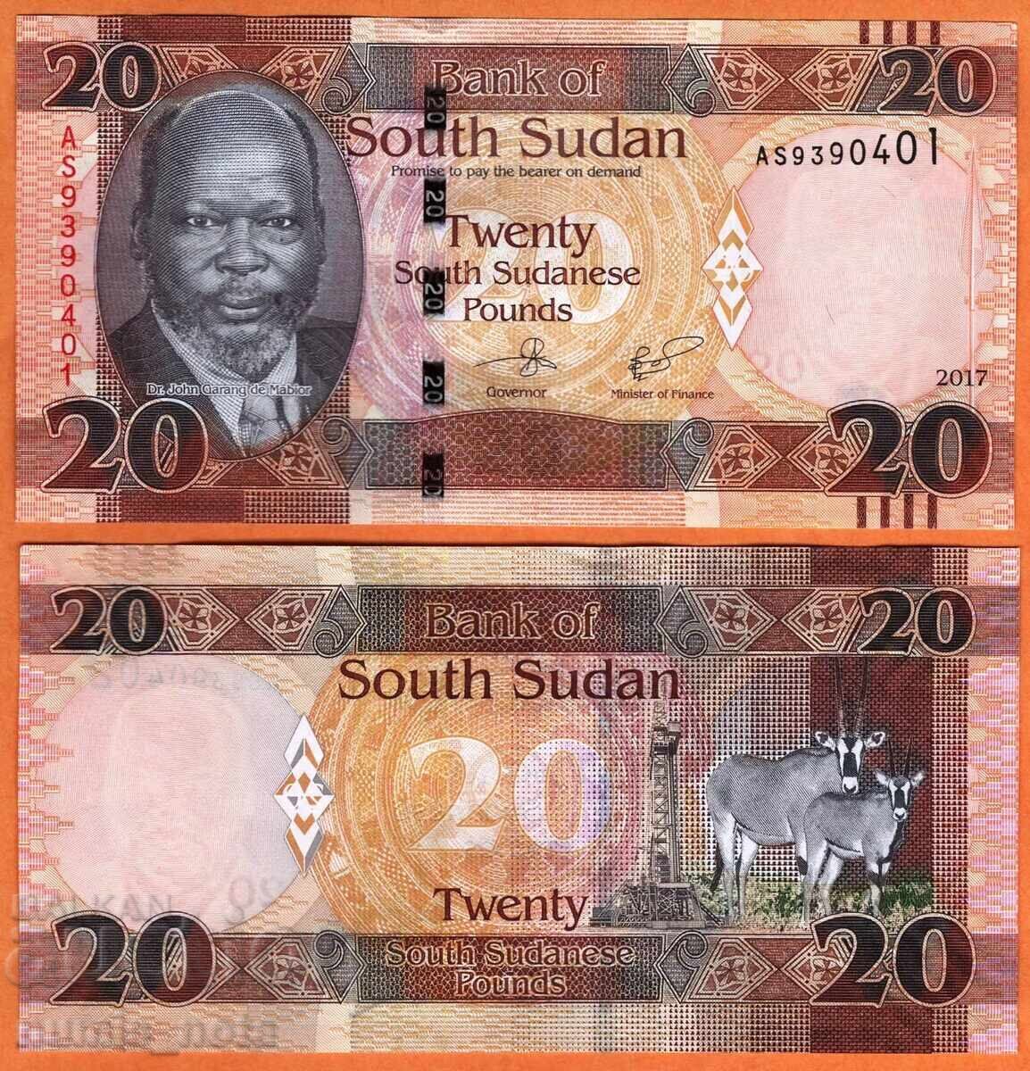 Sudanul de Sud 20 lire sterline 2017 UNC Sudanul de Sud 20 lire sterline 2017 UNC