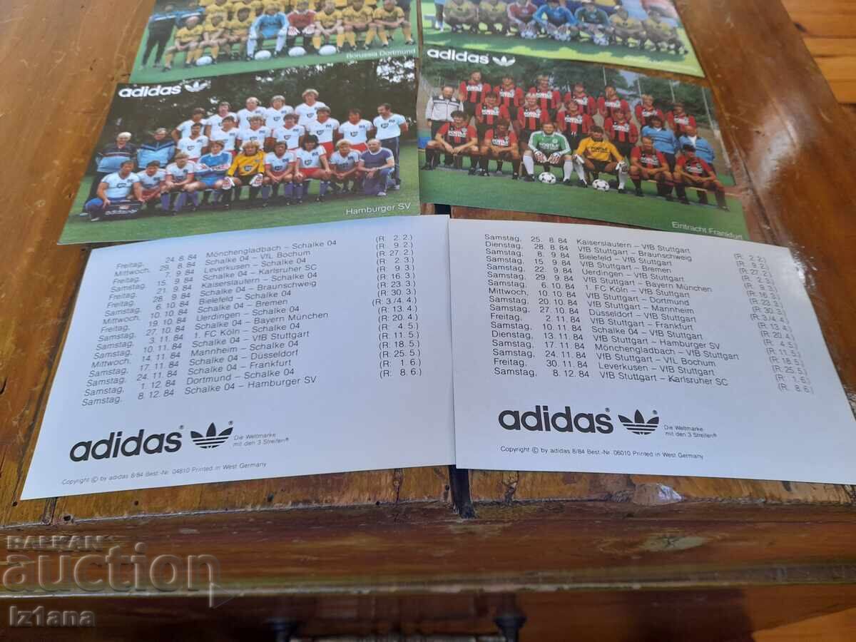 Old Football Programs Bundesliga, Adidas 1984 - 6 Old Football Programs Bundesliga, Adidas 1984 - 6