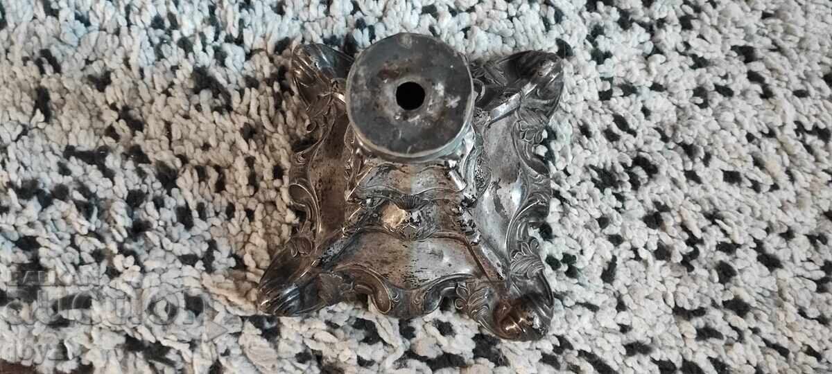 Auction Antique Candlestick 20 cm High Silver 925 Auction Antique Candlestick 20 cm High Silver 925