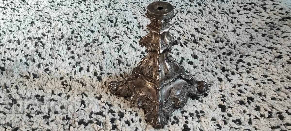 Antique Candlestick 20 cm High Silver 925 - 5 Antique Candlestick 20 cm High Silver 925 - 5