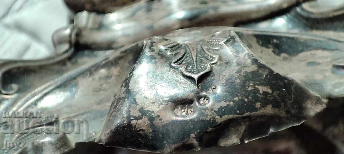 Antique Candlestick 20 cm High Silver 925 - 7 Antique Candlestick 20 cm High Silver 925 - 7