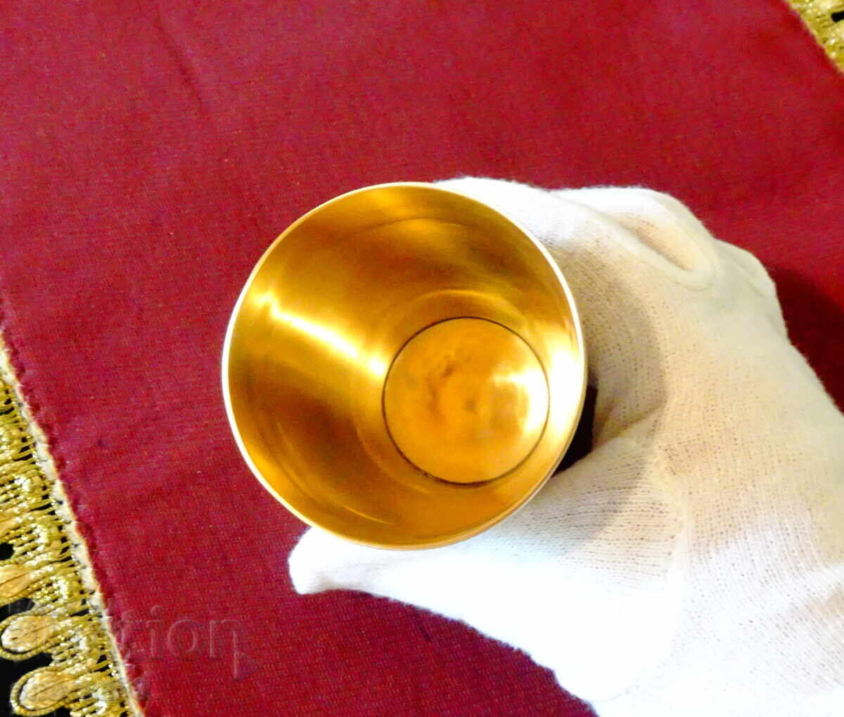 Persian bronze wine cup with fairytale ornaments with price 35.00 BGN | € 17.90