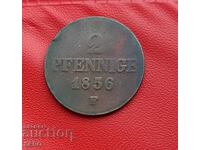 Germany-Saxony-2 Pfennig 1856